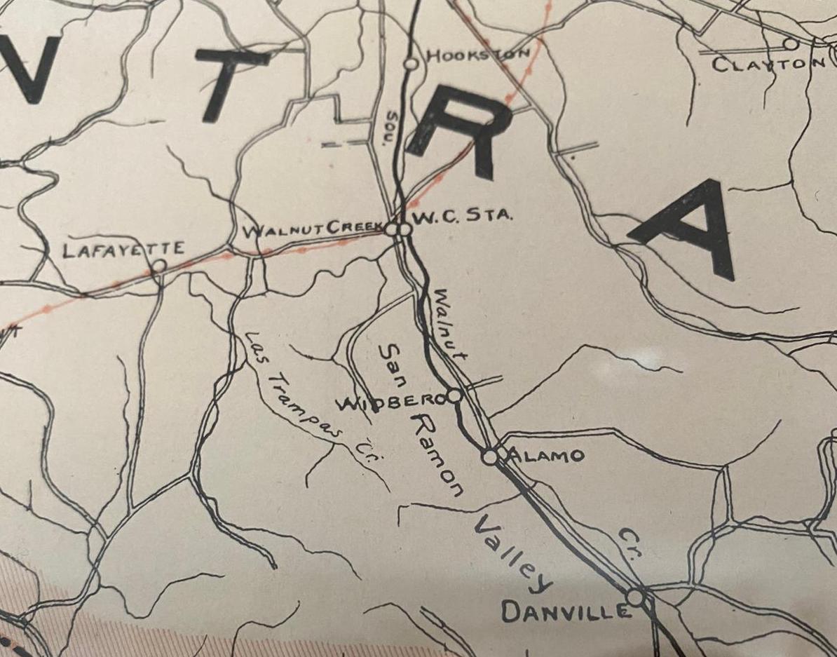 Railroad map of San Ramon Valley